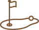 Icon representing the 5-hole pitch and putt golf course amenity