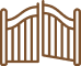 Icon representing the gated entry and complete privacy of the property
