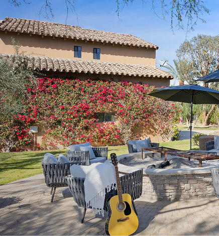 Carriage Villa at Mirabella Estate, a standalone guest villa with Spanish-style architecture
