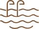 Icon representing the swimming pool and pool house